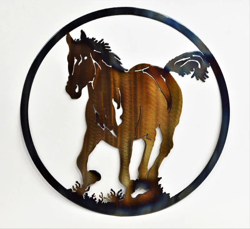 Horse and Colt Circle Art