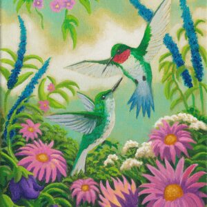 Hummingbirds In Summer – 11″ x 14″ Art Print
