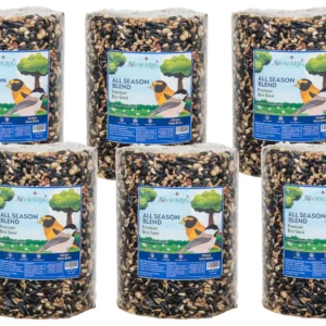 JCS Wildlife All Season Blend Premium Bird Seed Large Cylinder, 4.5 lb. (Pack of 6)