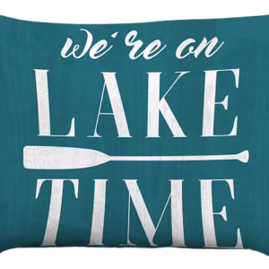 Lake Time Teal Pillow