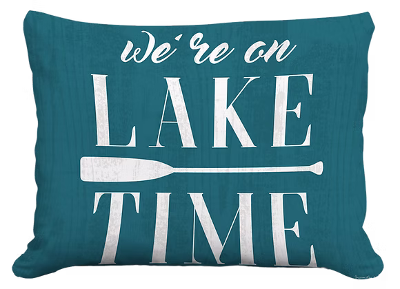 Lake Time Teal Pillow