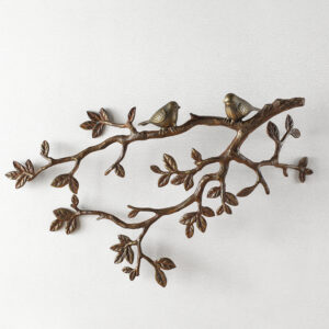 Little Lovebirds on Branch Wall Plaque