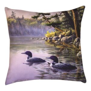 Loon Family Climaweave Pillow 18" x 18" (Set of 2)