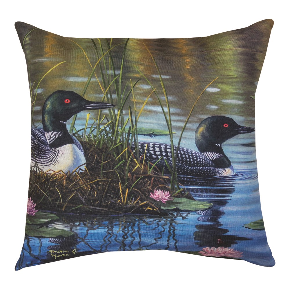 Loon Pair Climaweave Pillow