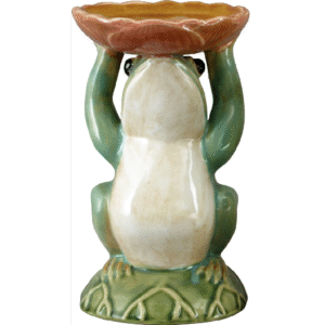 Lotus & Frog Ceramic Figurine