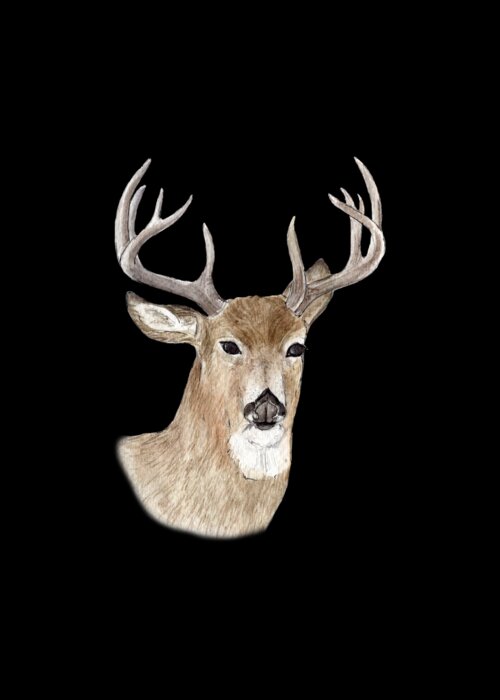 Majestic Deer Portrait Greeting Cards by Nature Notes