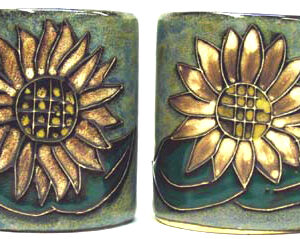 Mara Stoneware 16 Oz. Sunflower Mugs (Set of 2)