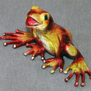 Mikey Bronze Frog Sculpture by Barry Stein Sculptures (14 Color Options Available)