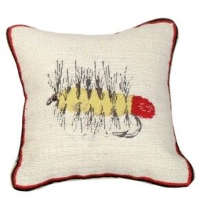 Palmer Fly Needlepoint Pillow 12″x12″