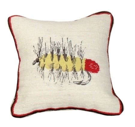 Palmer Fly Needlepoint Pillow