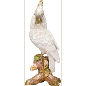 Porcelain Cockatoo Figurine with Bronze Ormolu