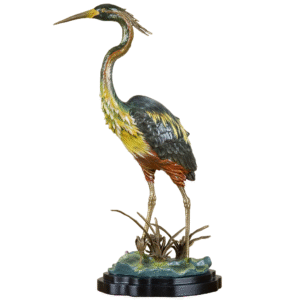 Porcelain Shore Bird Figurine with Bronze Ormolu