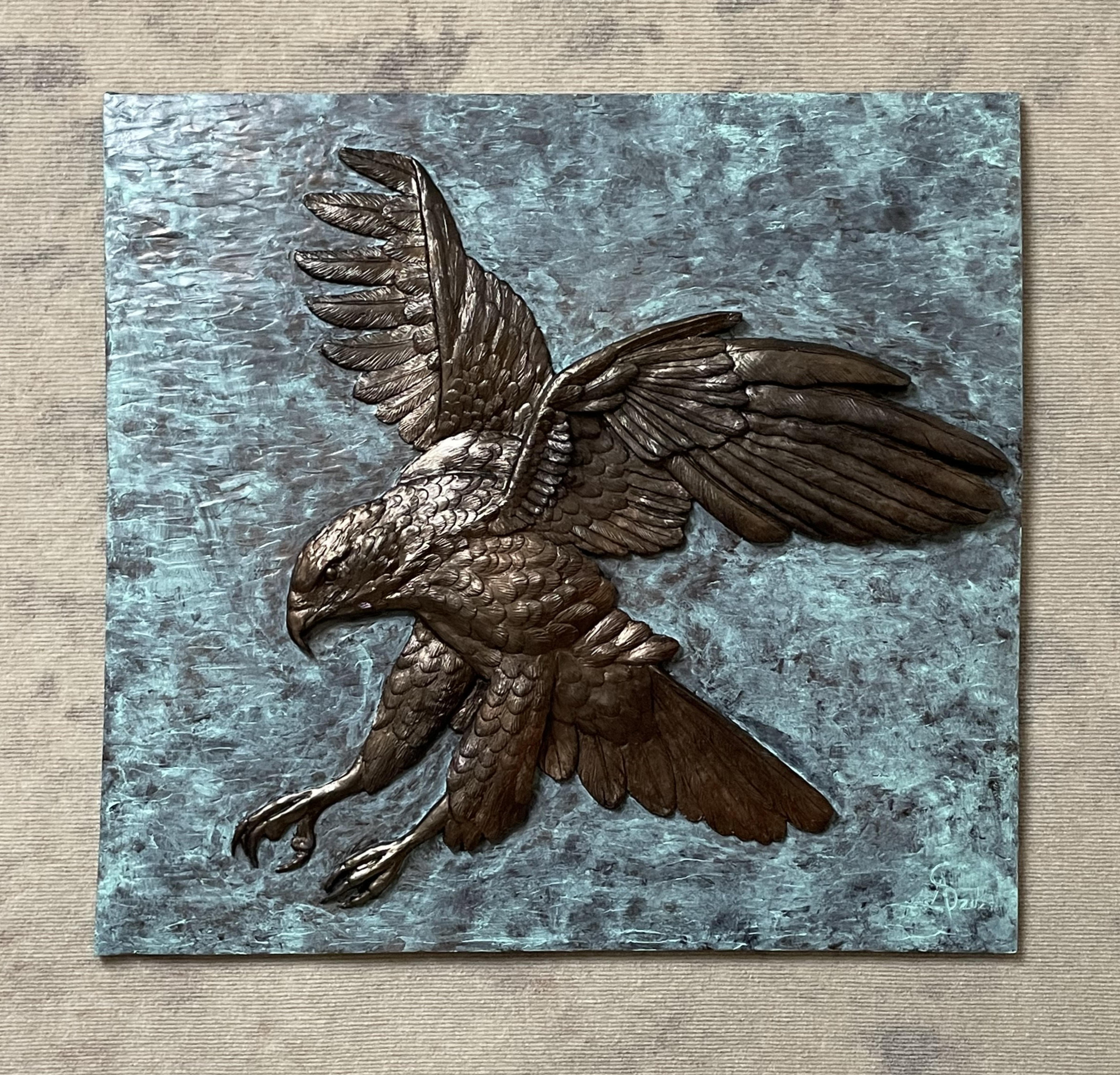 Red Tailed Hawk Wall Sculpture by Andy Schumann