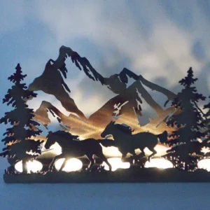 Running Horses T Light Candle Holder