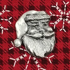 Santa Pewter Pin by Andy Schumann