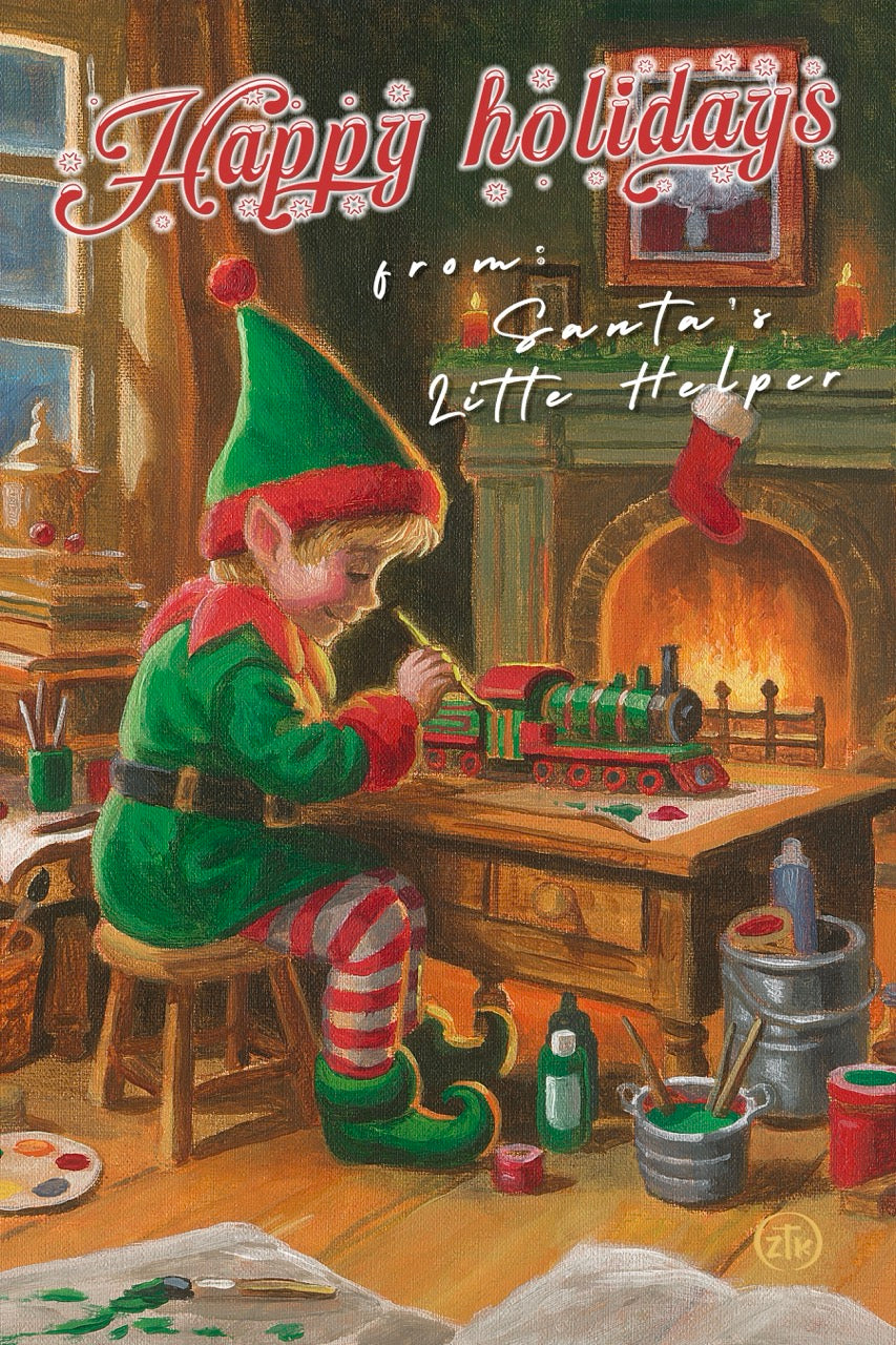 Santa's Little Helper Wood Sign