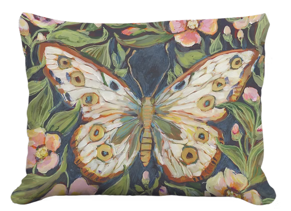 Sapphire Bloom Pillow