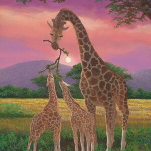 Savannah Family – Giraffes – 11″ x 14″ Art Print