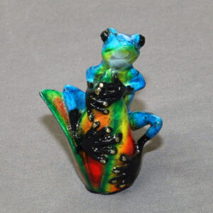 Sitting Pretty Bronze Frog Sculpture by Barry Stein Sculptures (8 Color Options Available)