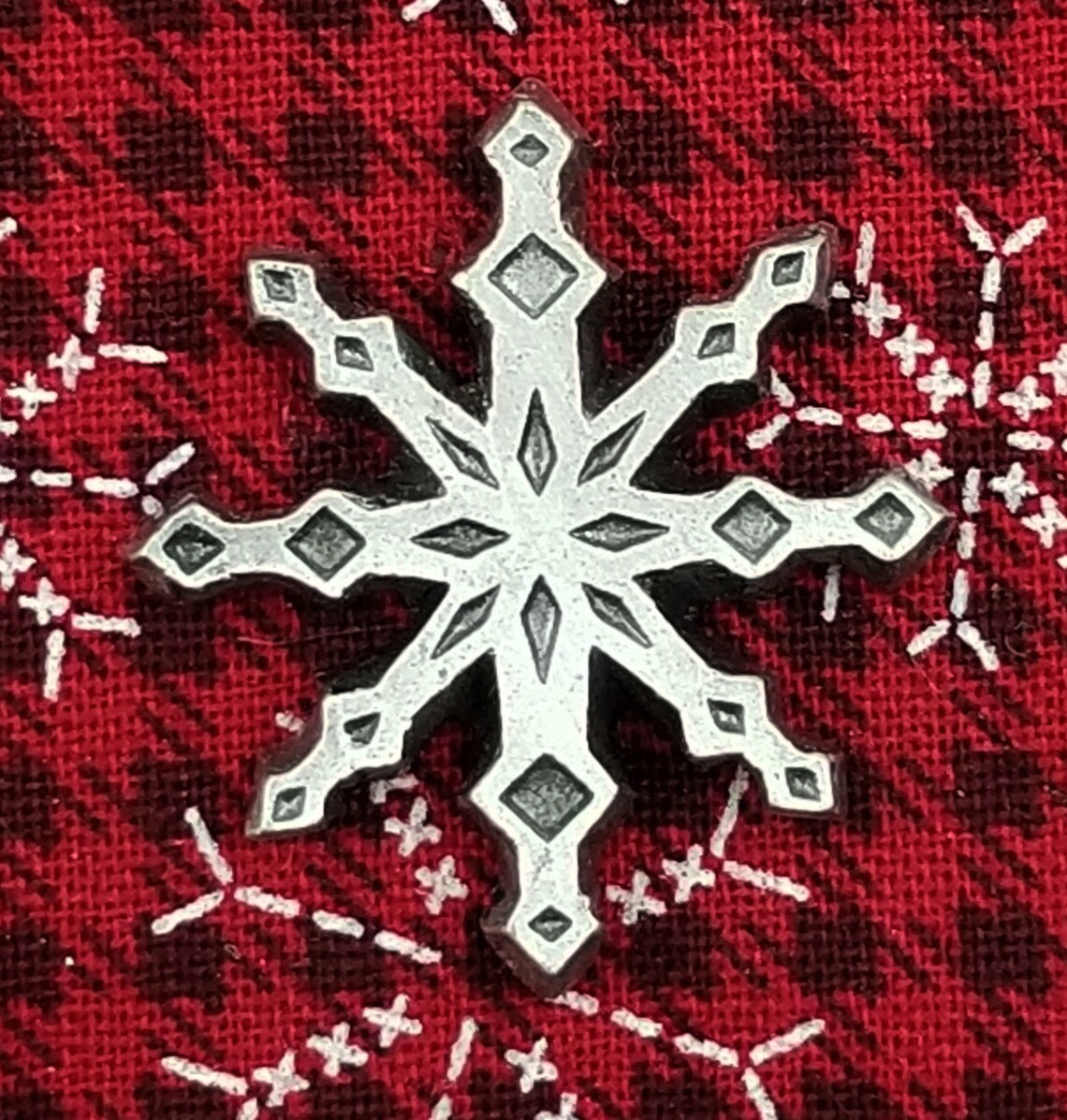 Snowflake Pewter Brooch by Andy Schumann