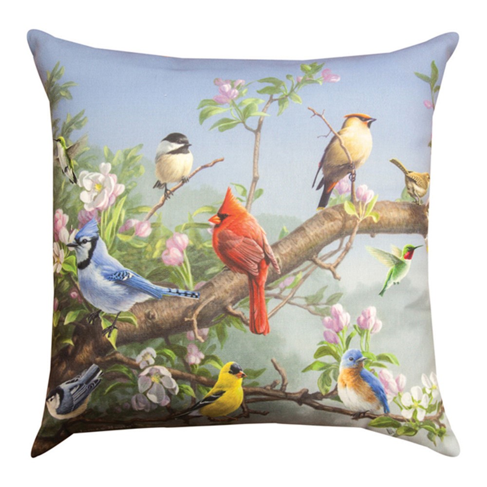 Songbirds In Apple Blossoms Climaweave Pillow