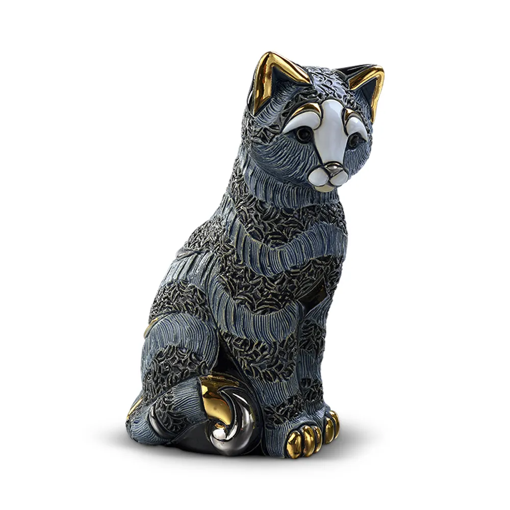 Striped Cat Figurine by De Rosa