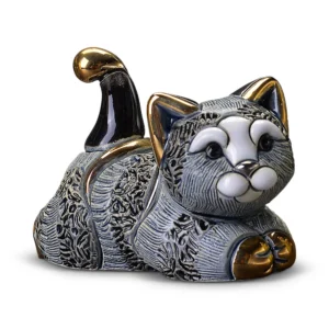 Striped Kitten Resting Figurine by De Rosa