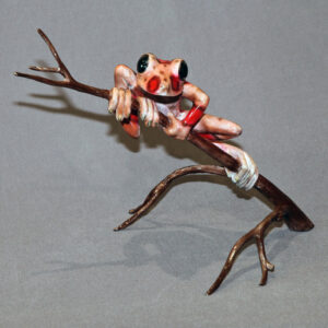 Tarzan Bronze Frog Sculpture by Barry Stein Sculptures (6 Color Options Available)