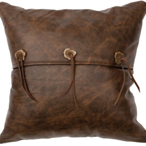 Texas Leather Pillow - 12x18