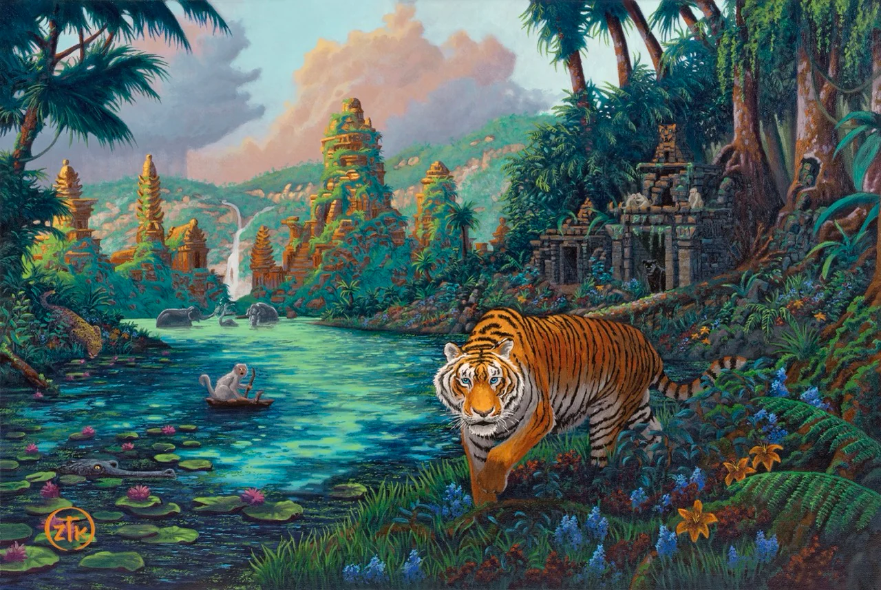 Tiger Jungle - Wood Sign