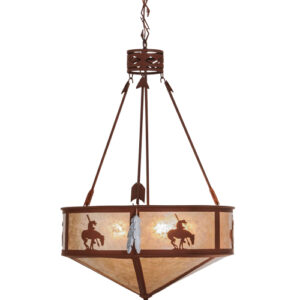 24"W Trails End Inverted Pendant