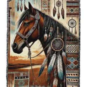 Tribal Painted Horse Blanket