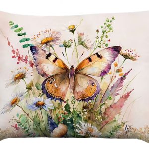 Watercolor Wings 1 Pillow – Orange