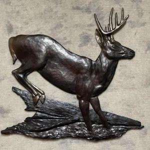 White-tailed Deer Wall Sculpture by Andy Schumann
