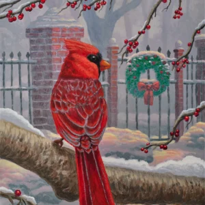 Winter Red – Cardinal – 11″ x 14″ Art Print