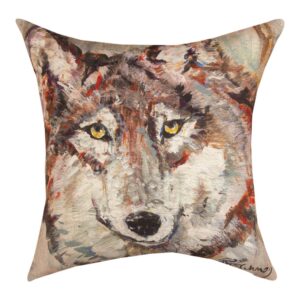 Wolf Head Climaweave Pillow 18″ x 18″ (Set of 2)
