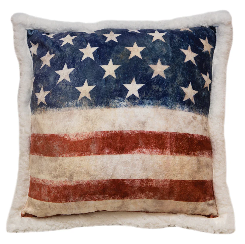 Wrangler® Stars & Stripes Plush Sherpa Pillow