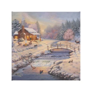 A Winter Retreat - 14" x 14" Gallery Wrapped Canvas