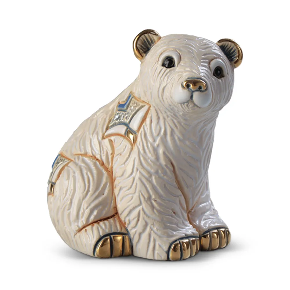 Baby Arctic Polar Bear Figurine by De Rosa