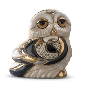 Baby Snowy Owl Figurine by De Rosa