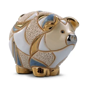 Baby Striped Pig Figurine by De Rosa