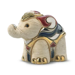 Baby White Elephant Figurine by De Rosa