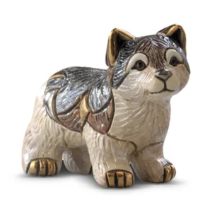 Baby Wolf Figurine by De Rosa