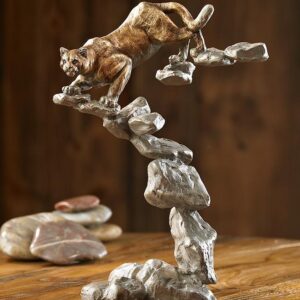 Cougar - 9" x 6" Bronze Sculpture by Mark Hopkins