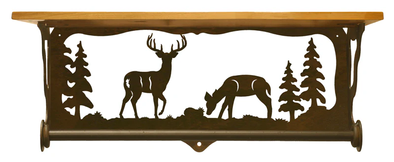 Deer Hand Towel Bath Shelf