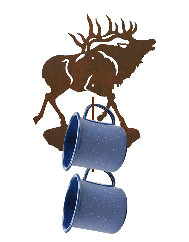 Elk 2 Mug Wall Mount Holder