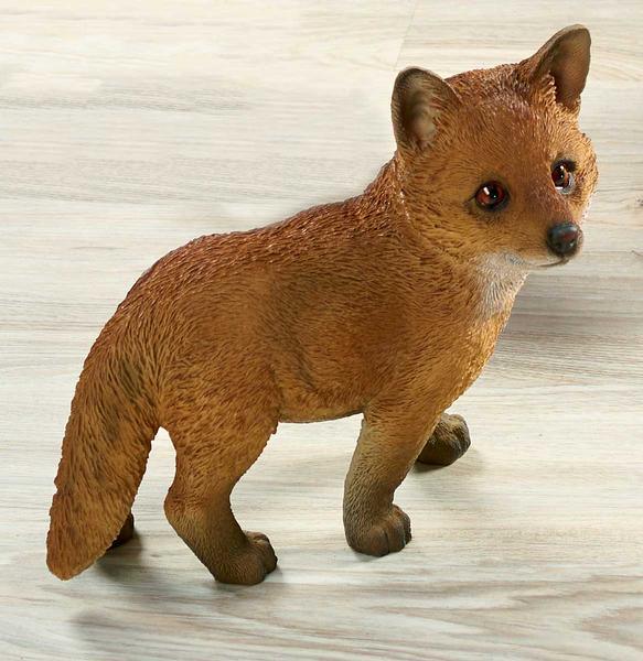 Fox Pup Standing Statue Figurine