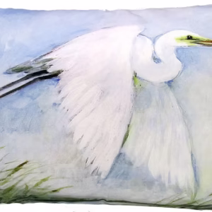 Great Egret Flying Pillow