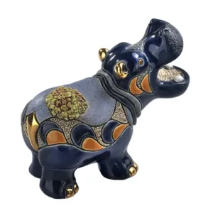 Hippo with Water Lily Figurine by De Rosa