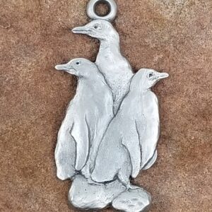 Humboldt Penguin Pewter Ornament by Andy Schumann